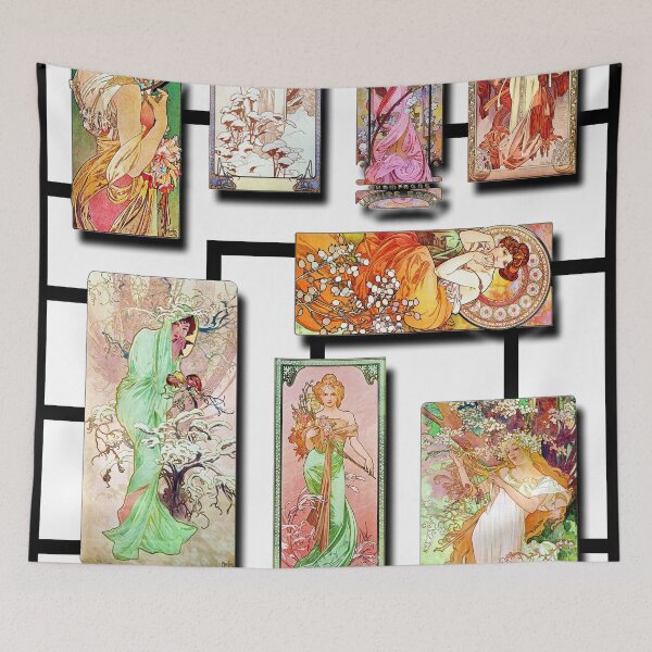 Item preview, Alfonso Mucha Collage 01 designed and sold by Xzendor7 Digital Art Creations.