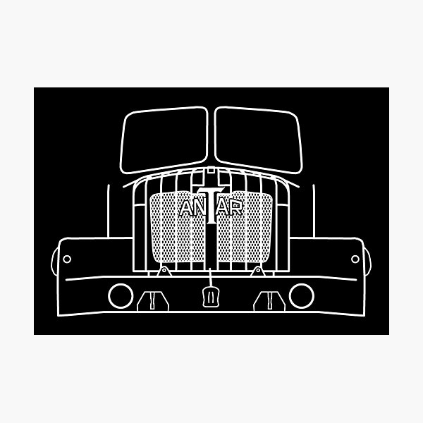 Item preview, Thornycroft Mighty Antar classic heavy truck outline graphic (white) designed and sold by soitwouldseem.