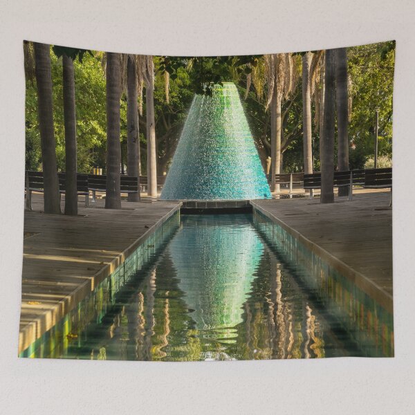 Item preview, Reflecting Pool and Cool Conical Fountain in Parque das Nacoes Lisbon Portugal designed and sold by Georgia Mizuleva.
