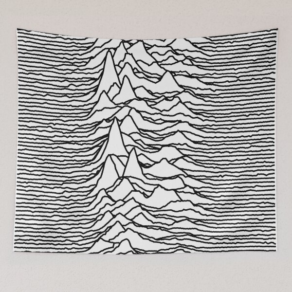 Item preview, Unknown Pleasures [Black Lines J01] designed and sold by hein77.