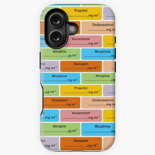 Item preview, Anesthesia Drug Label Pattern Anaesthesia designed and sold by VersiMerch.