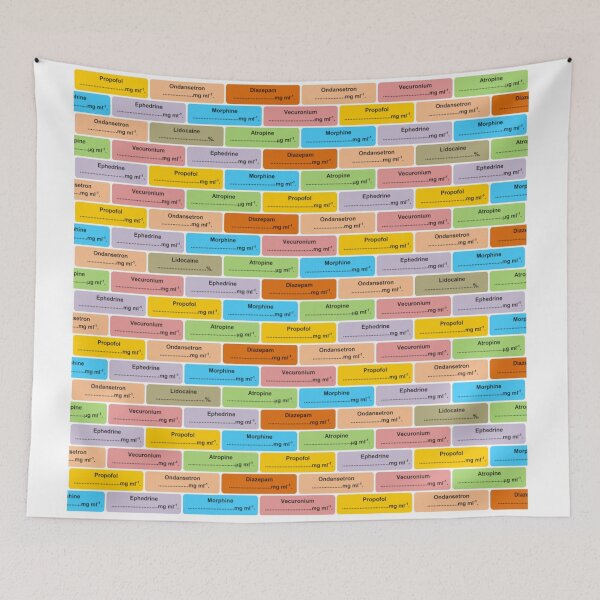 Item preview, Anesthesia Drug Label Pattern Anaesthesia designed and sold by VersiMerch.