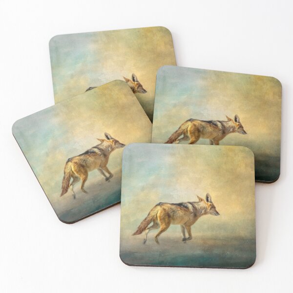 Item preview, Black- backed Jackal walking along the beach in Namibia. designed and sold by Sabvaningphotoart.