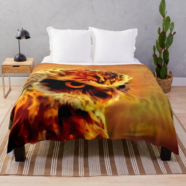 Item preview, fire owl designed and sold by watwateroo.
