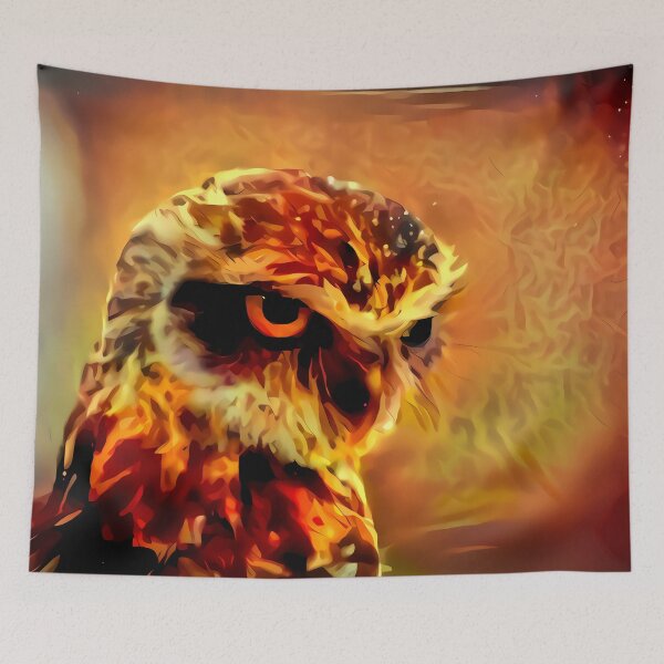 Item preview, fire owl designed and sold by watwateroo.