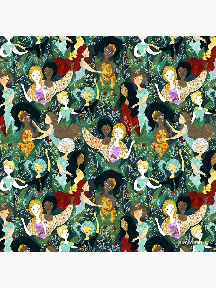 Thumbnail 3 of 3, Throw Pillow, Sisterhood designed and sold by Gaia Marfurt.