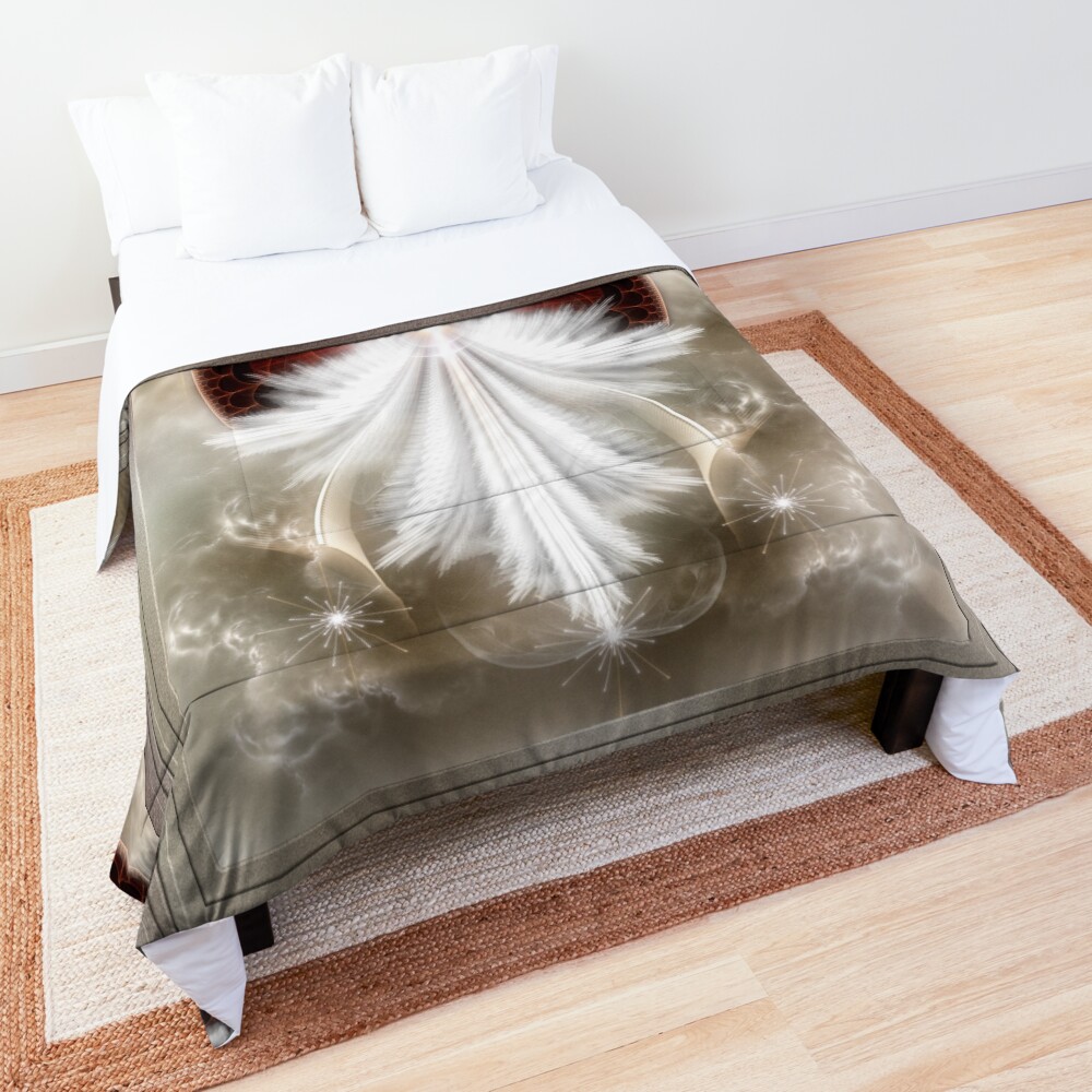 Angel Wings Snowflake Fractal Art Composition Comforter