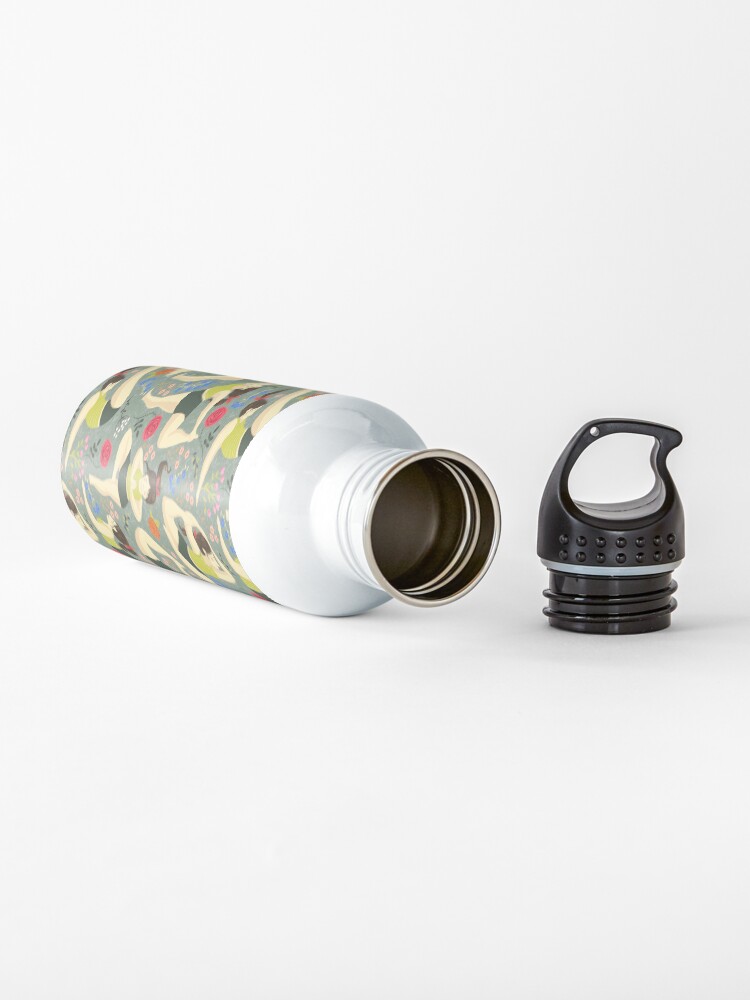 Alternate view of Yoga Love in blue Water Bottle