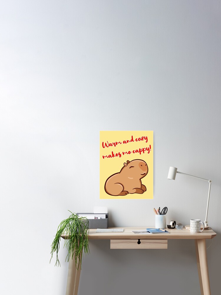 Cute capybara art, illustration seamless pattern Poster for Sale by  manydoodles