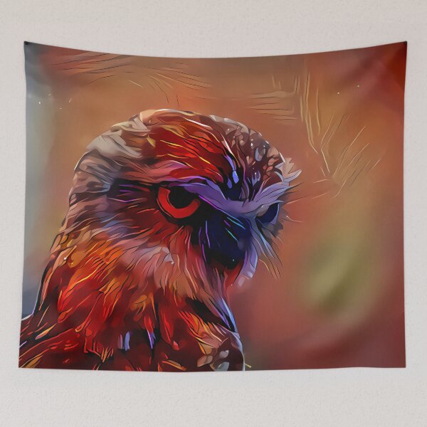 Item preview, fire owl designed and sold by watwateroo.