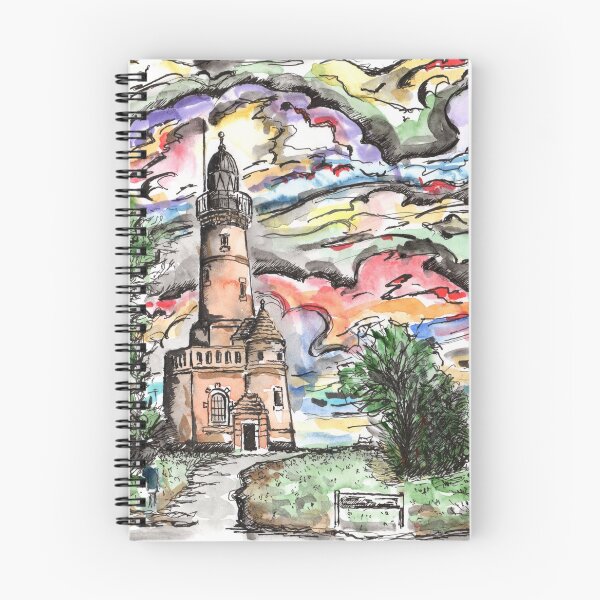 Item preview, Kiel - Holtenau Lighthouse, Germany | Pen and watercolour illustration designed and sold by fellbaum-art.