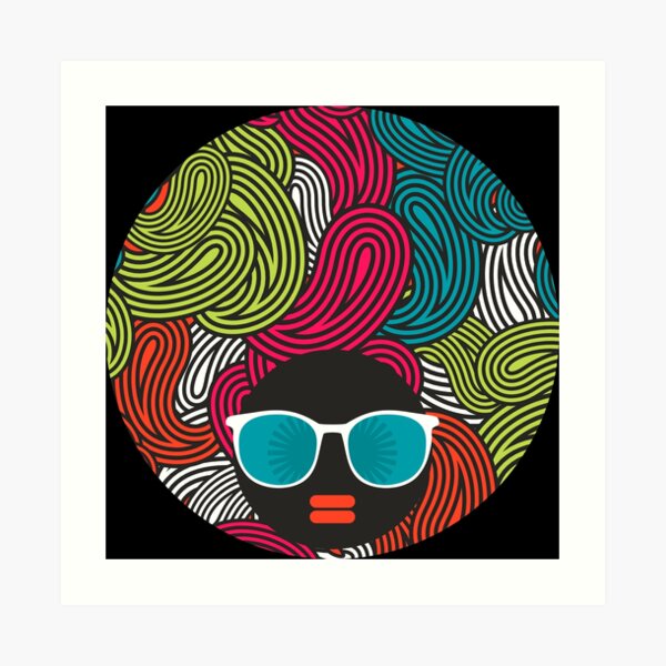 Almost Paisley Afros Art Print