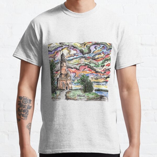 Kiel - Holtenau Lighthouse, Germany | Pen and watercolour illustration Classic T-Shirt