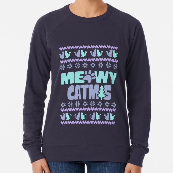 Meowy Catmas Lightweight Sweatshirt