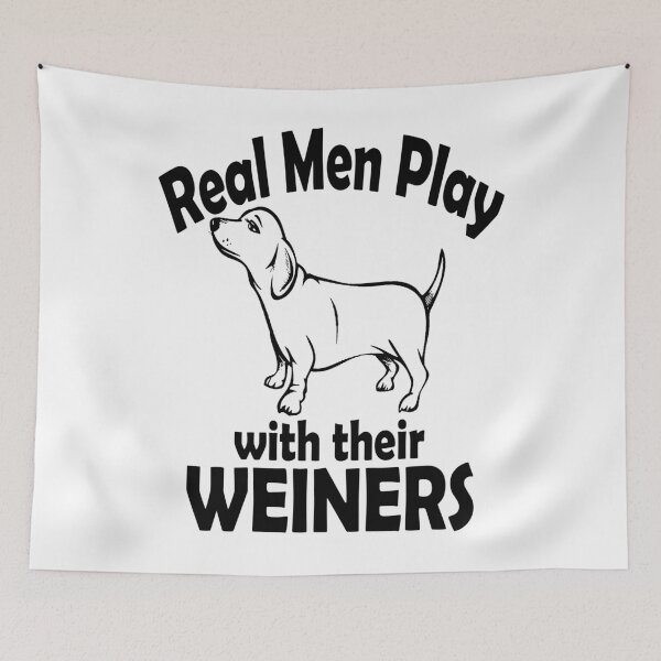 Item preview, Real Men Love their Weiners - Christmas And Birthday Gift Ideas For Dog Lovers designed and sold by ASClothDesign.