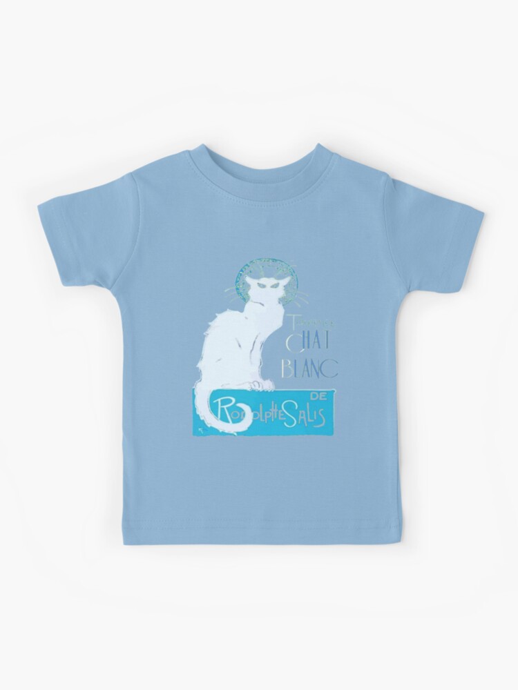 Tournee Chat Blanc Parody Le Chat Noir Distressed Kids T Shirt By Taiche Redbubble