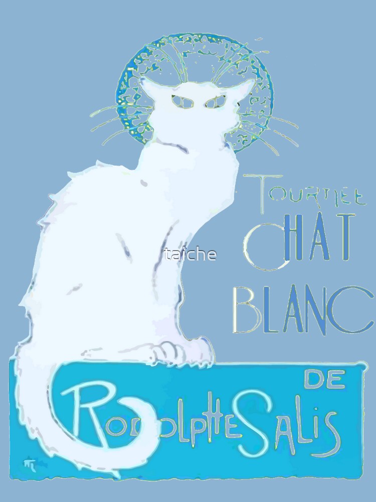 Tournee Chat Blanc Parody Le Chat Noir Distressed Kids T Shirt By Taiche Redbubble