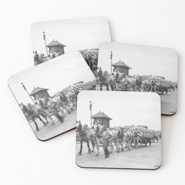 Item preview, Work horses, cargo cart and men crossing Pyrmont Bridge in Sydney 1902-1917 designed and sold by anmm.