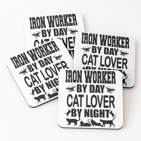 Item preview, Iron Worker By Day Cat Lover By Night  - Christmas And Birthday Gift Ideas For Cat Lovers designed and sold by ASClothDesign.