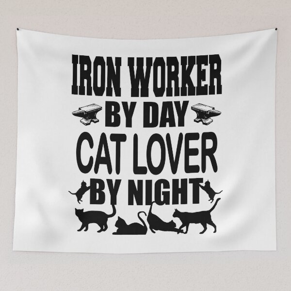 Item preview, Iron Worker By Day Cat Lover By Night  - Christmas And Birthday Gift Ideas For Cat Lovers designed and sold by ASClothDesign.