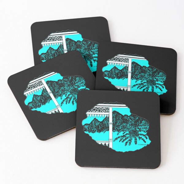 Item preview, Map of Reunion Island, Indian Ocean, France designed and sold by Catherine Debusne.