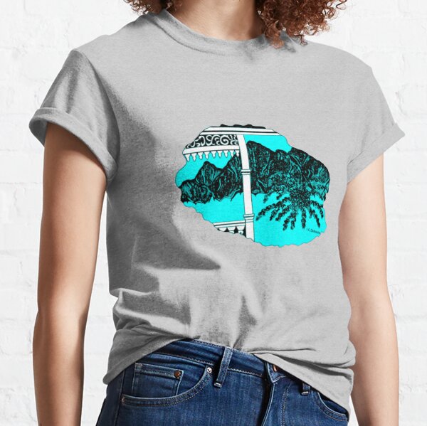 Map of Reunion Island, Indian Ocean, France Classic T-Shirt
