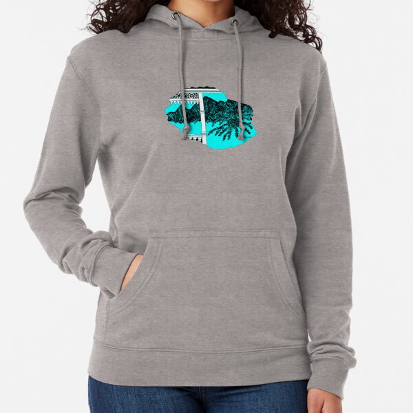 Map of Reunion Island, Indian Ocean, France Lightweight Hoodie