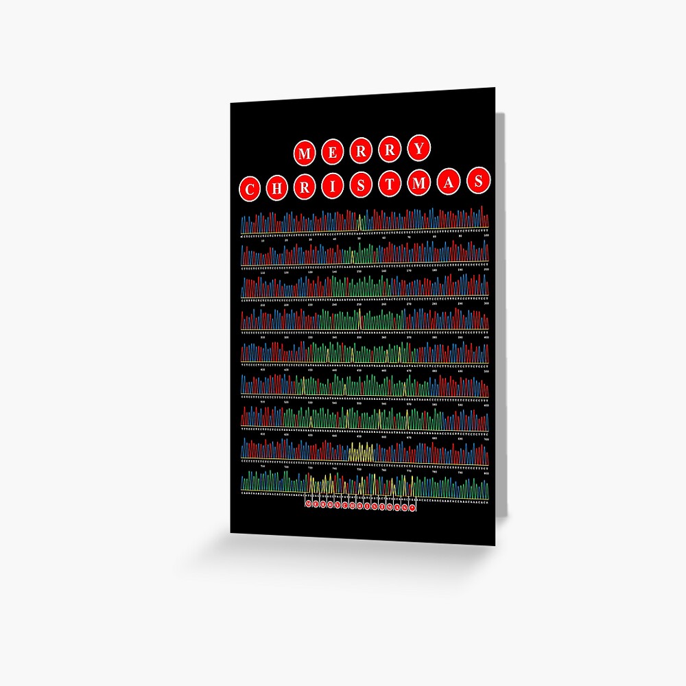 Merry Christmas Gene - black Greeting Card
