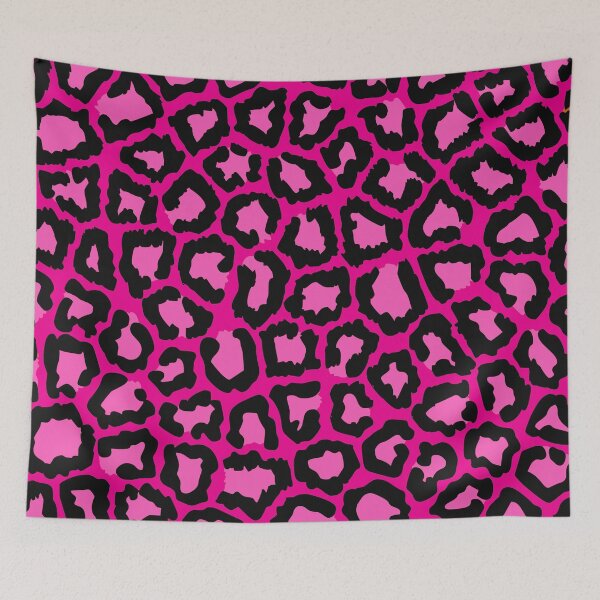 Item preview,  Black Pink, Snow Leopard spotted fur Animal Africa Pattern designed and sold by funnytshirtemp.
