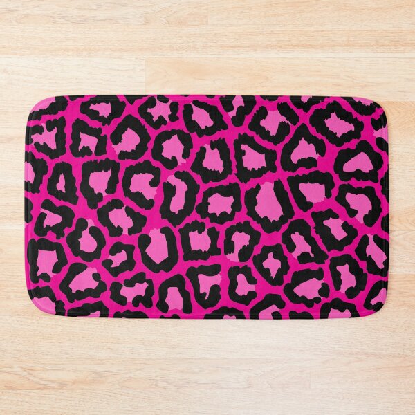 Item preview,  Black Pink, Snow Leopard spotted fur Animal Africa Pattern designed and sold by funnytshirtemp.