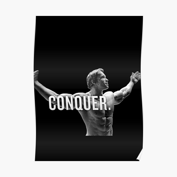 arnold schwarzenegger conquer poster