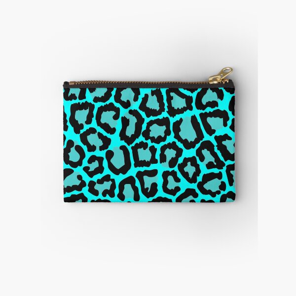Item preview, Black Blue Aqua Cheetah Leopard spotted fur Animal Africa Pattern designed and sold by funnytshirtemp.