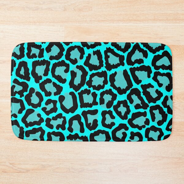 Item preview, Black Blue Aqua Cheetah Leopard spotted fur Animal Africa Pattern designed and sold by funnytshirtemp.