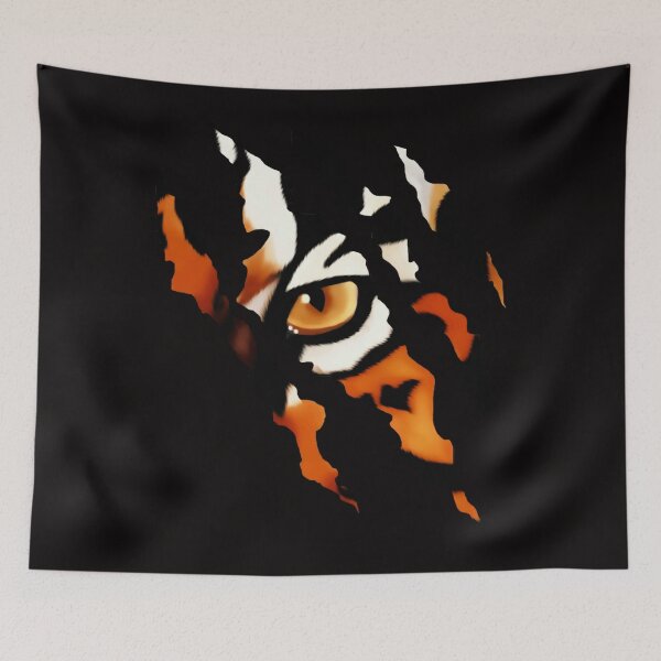 Item preview, Fearless Tiger Cat Eye Claw Silhouette designed and sold by wishtopia.