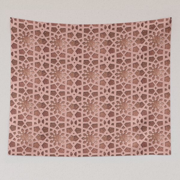 Item preview, Rose gold geometric Arabic pattern inspired by the Grand Mosque at KAUST designed and sold by CreatEVEdesign.