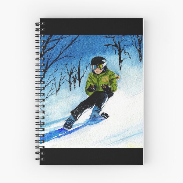 Item preview, Snowy Downhill Ski Run Watercolor designed and sold by MMc Buck.