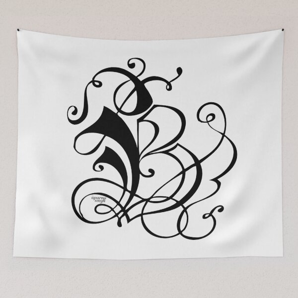 Item preview, B - Monogram Artwork designed and sold by mydoodlesateme.