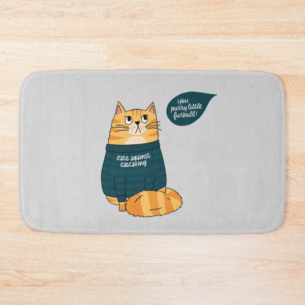 Item preview, Cats against Catcalling - Cat in Statement Shirt  designed and sold by Kerstin Ebner.