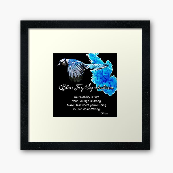 Blue Jay Symbolism Framed Art Print