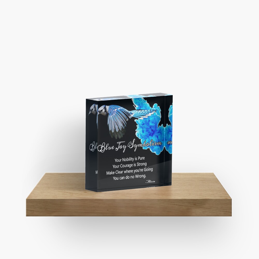 Blue Jay Symbolism Acrylic Block