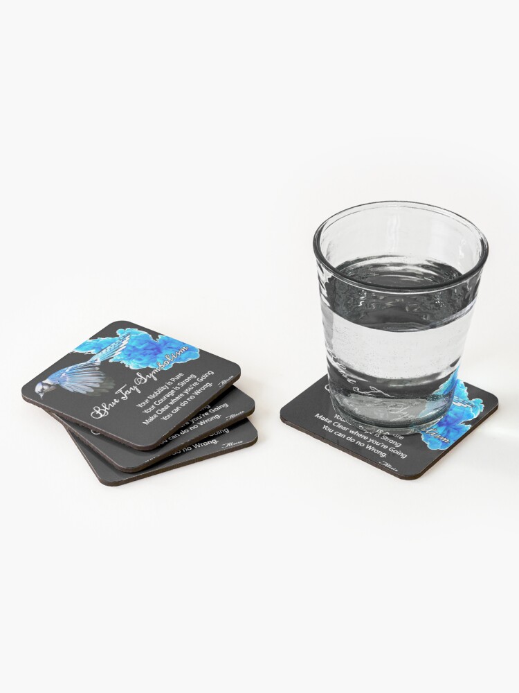 Alternate view of Blue Jay Symbolism Coasters (Set of 4)