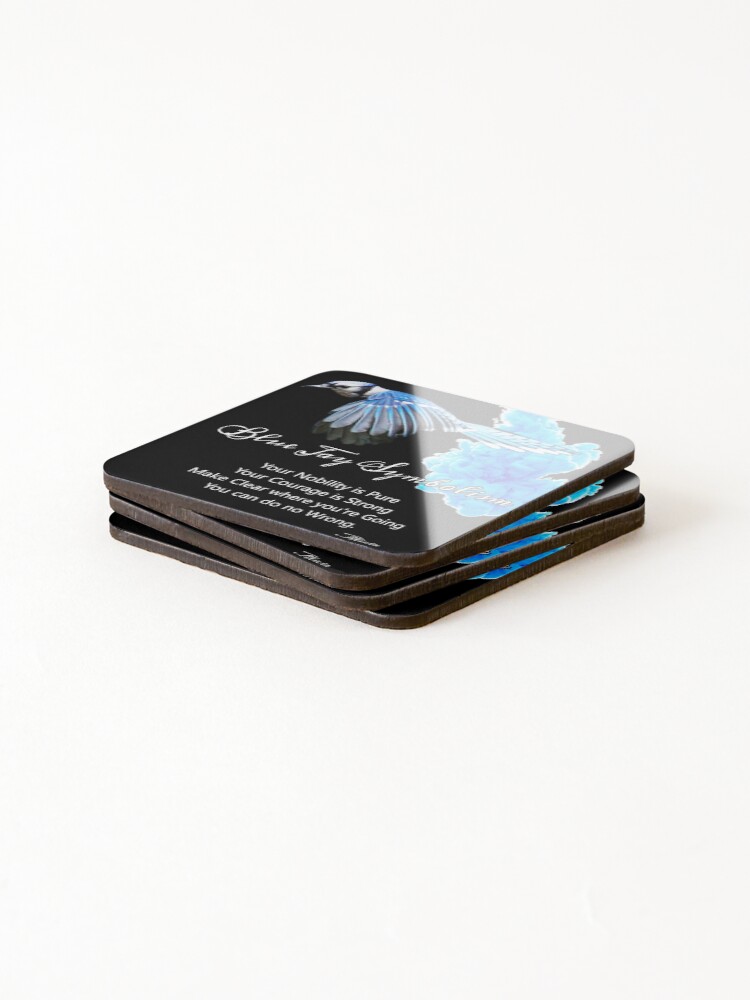 Alternate view of Blue Jay Symbolism Coasters (Set of 4)