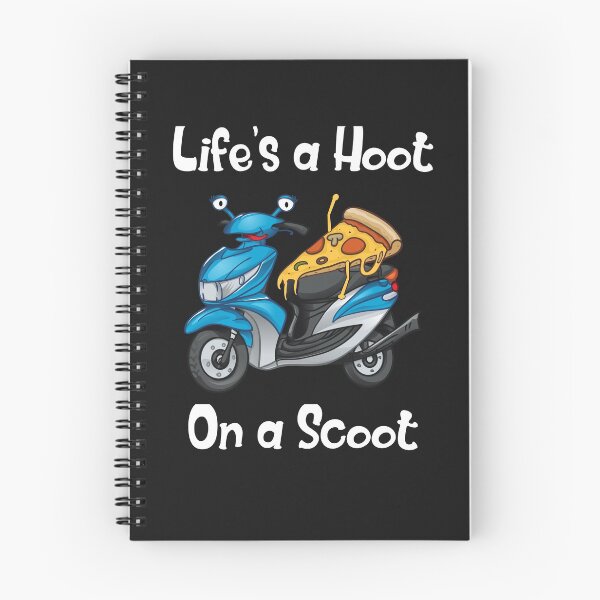 Item preview, Funny Scooter Pun Pizza Life's a Hoot On a Scoot designed and sold by KatesFunnyArt.