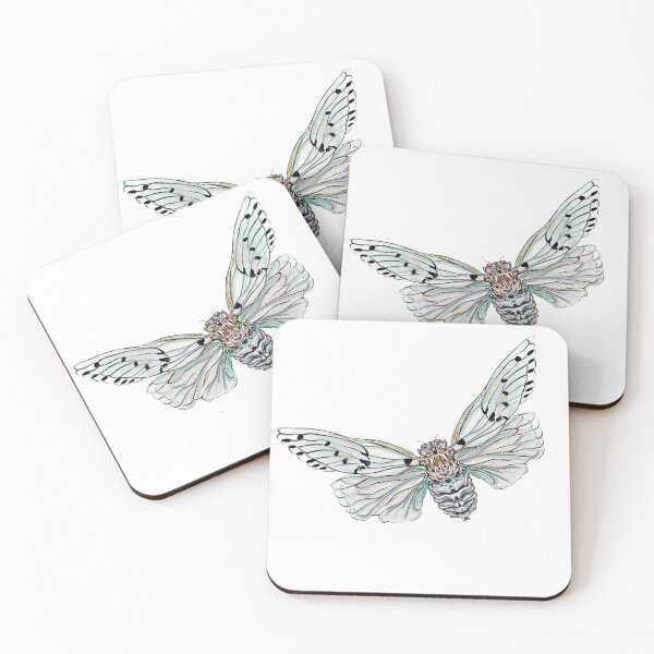 Item preview, White Ghost Cicada  designed and sold by EdenWrayArt.