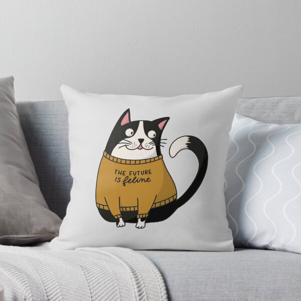Item preview, The future is feline - Cat in Statement Shirt  designed and sold by Kerstin Ebner.