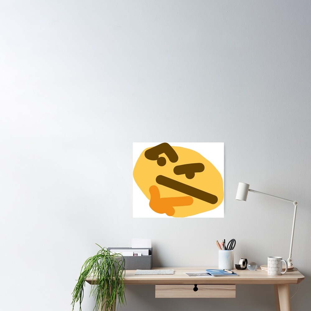 Thinking emoji meme (small) | Postcard