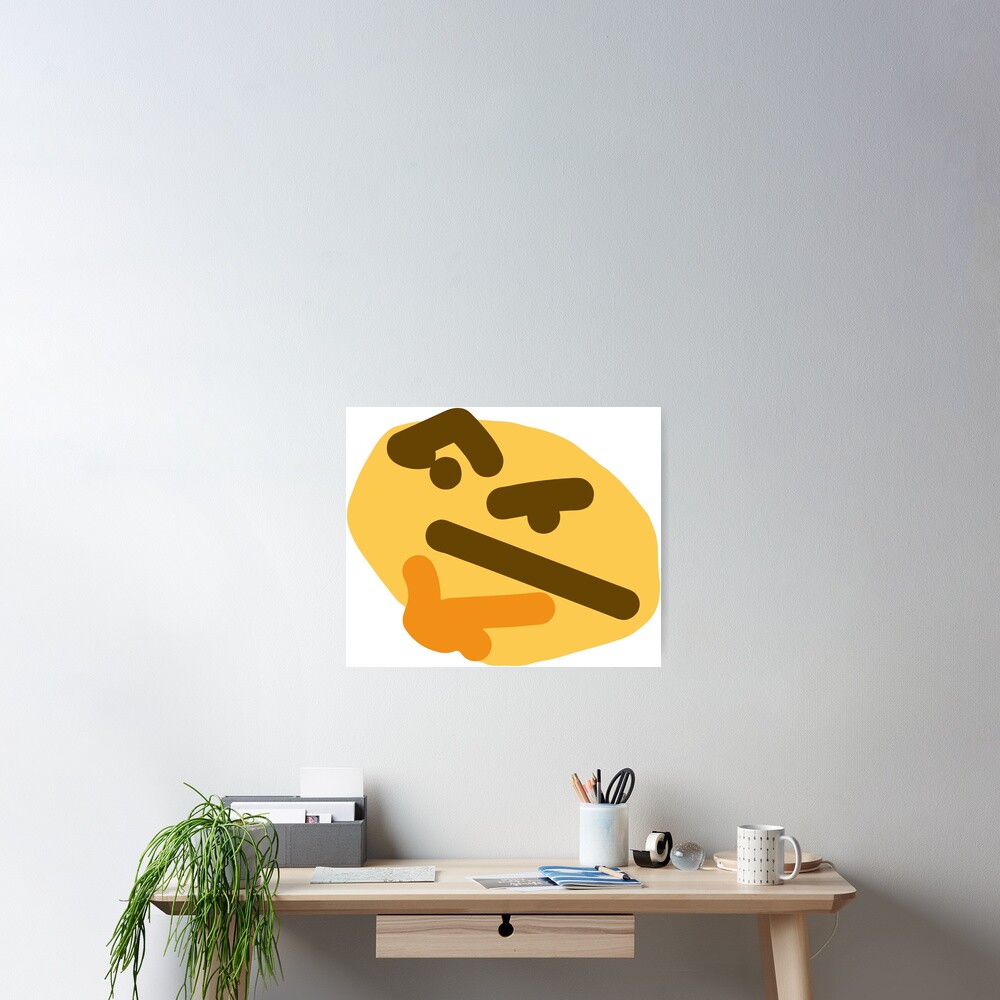 Thinking emoji meme (small) | Postcard