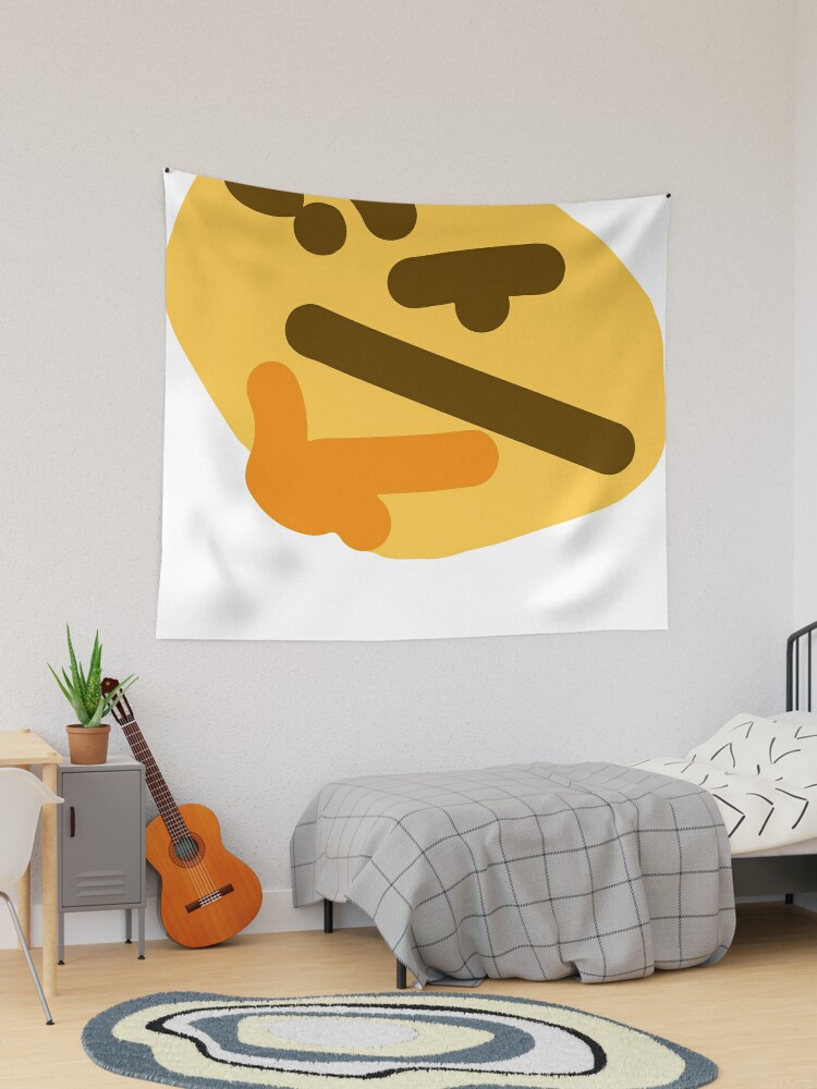 Thinking emoji meme (small) Canvas Print for Sale by Clean Woods