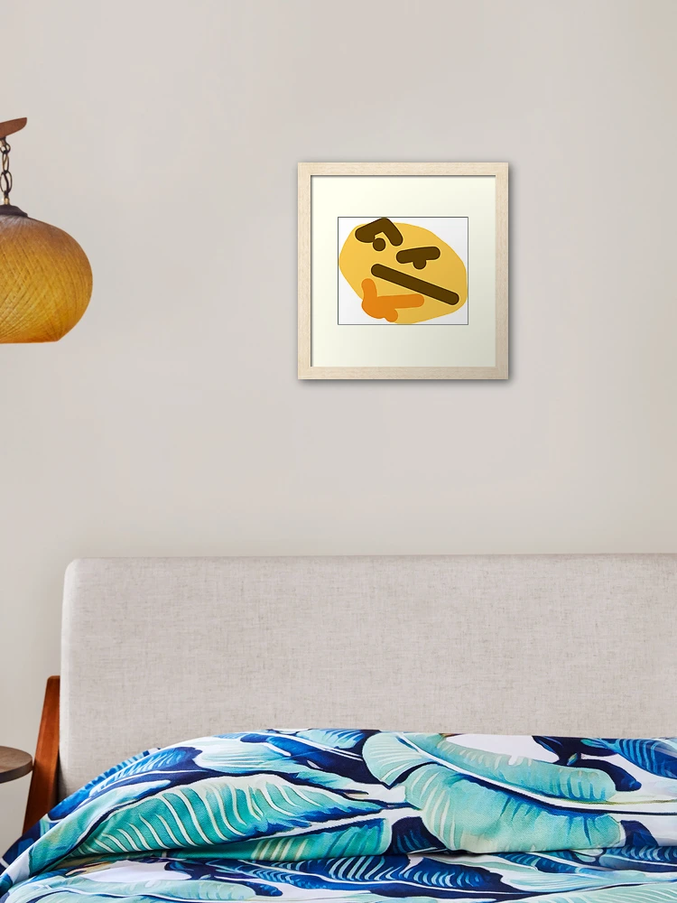 Thinking emoji meme (large) Art Print for Sale by Clean Woods