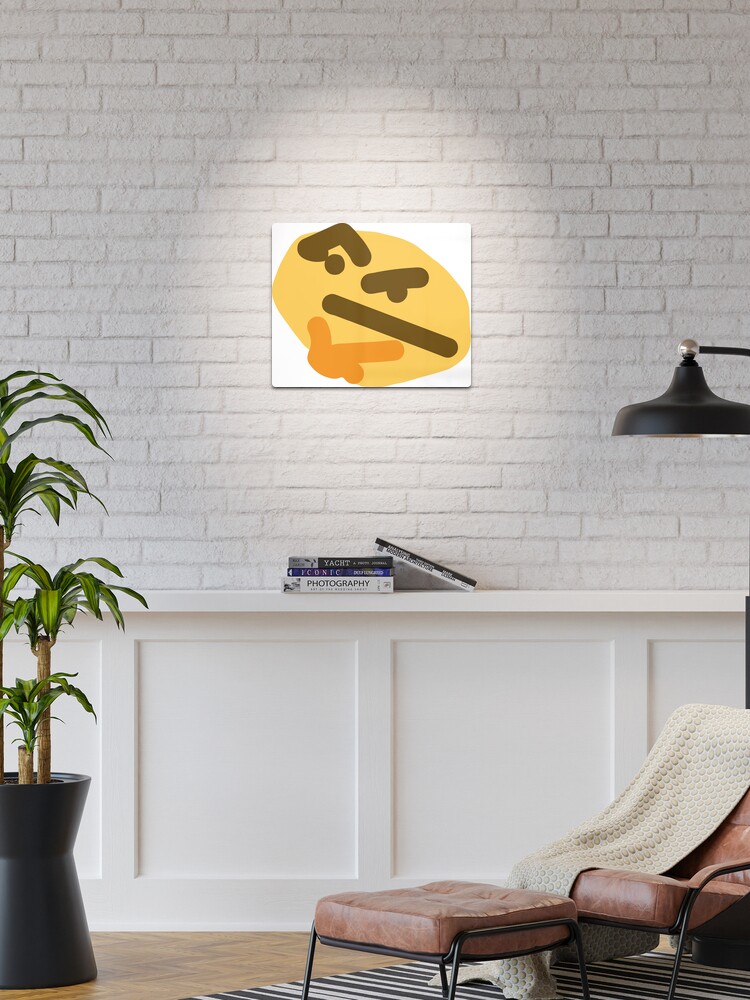 Thinking emoji meme (large) Art Print for Sale by Clean Woods